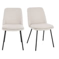 thumbnail image 1 of Set de dos sillas para comedor o estudio premier con asiento acolchado en tela lino con diseño clasico comoda en estructura en negro mate.SKU SET19356 BK BEIGE LINO, 1 of 5
