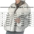 thumbnail image 3 of Womens Coats Long Sleeve Warm Faux Furry Coat Jacket Winter Solid Turn Down Outerwear,Coats for Women White S, 3 of 6