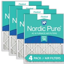 25x25x1 (24_1/2x24_1/2) Pleated MERV 14 Air Filters 4 Pack