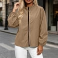 thumbnail image 3 of GigrtiJin Long Sleeve Jackets for Women Thin Casual Loose Collared Jackets Zip up Lightweight Outdoors Hiking Jackets, 3 of 5