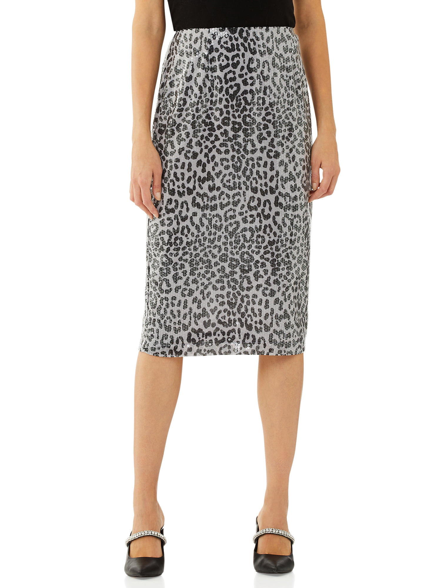 Scoop Women's Pull-On Sequin Skirt - Walmart.com