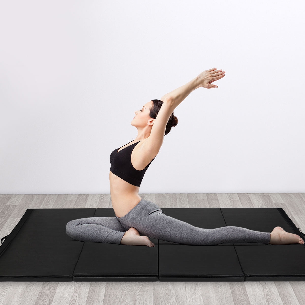 black gymnastics mat