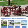 thumbnail image 4 of JUSTLET 6 PC Outdoor Patio Furniture Set, Patio Dining Sets, 5 Chairs and 1 Table, Red, 4 of 10