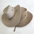 thumbnail image 7 of Gsakboxl Bucket Hat Men Summer Straw Panama Jazz Hat, British Style UV Protection Beach & Travel Sun Hat, 7 of 7