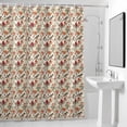 thumbnail image 4 of Vintage Floral Fabric Shower Curtain Spring Flower Birds Washable Shower Curtains for Bathroom, Waterproof Bath Curtain with Hooks Home Decor 72x72in, 4 of 8