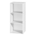 thumbnail image 1 of Bowery Hill Bibliothèque en Bois Polyvalente à Trois Tablettes, Fini Blanc, 1 of 6