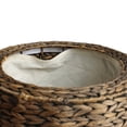 thumbnail image 6 of happimess Addie 17.72" Modern Coastal Hand-Woven Water Hyacinth Storage Ottoman with Lid, Brown Wash, SSL1002B, 6 of 6
