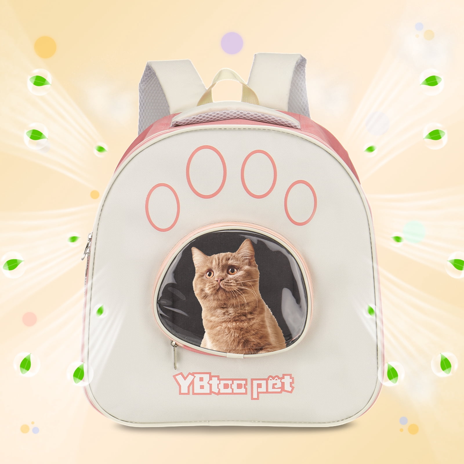 Uxcell Pet Portable Travel Backpack Carrier for Small Large Cat Uxcell Pet Dog, Pink