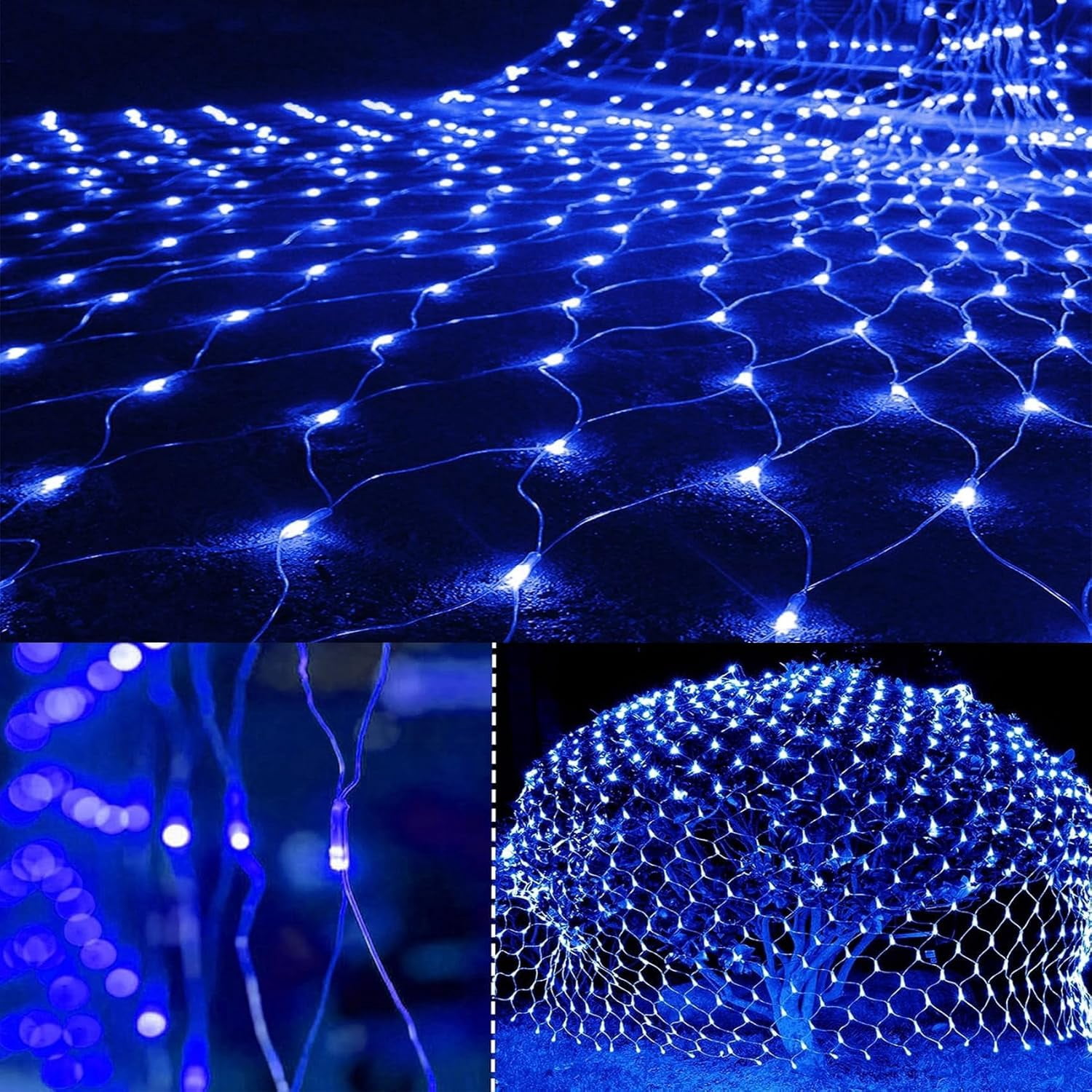 Garden Net Lights Battery Operated 2x3M 192LED Waterproof Net Mesh String Lights 8 Modes Fairy Lights for Indoor Outdoor Christmas Tree Bush Garden Backyard Décor