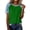 Green, variant on Everyday Wear Casual T-Shirt for Women Fashion Bold Stitching Patchwork Denim Crew Neck Short Sleeve Tee Versatile Daily Loose Fit Blouse Summer Tops for Women(Color Purple Size 2XL)