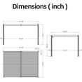 thumbnail image 7 of PURPLE LEAF 10' X 13' Outdoor Louvered Pergola Aluminum Adjustable Roof Louvered Gazebo with Curtains and Netting, Bronze, 7 of 7