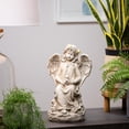 thumbnail image 4 of LED Lighted Angel With Rabbit Outdoor Garden Statue - 12", 4 of 5