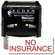 Self-Inking No Insurance Stamp with Purple Ink