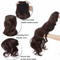 thumbnail image 4 of Benehair 4 Pieces Set Clip in Hair Extensions Highlight Wavy Curly Long Synthetic Hairpieces for Women 22 inch Light Auburn mix Bleach Blonde, 4 of 11