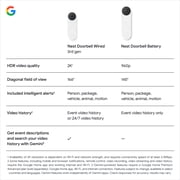 Google Nest Doorbell (Wired, 3rd Gen) - Snow