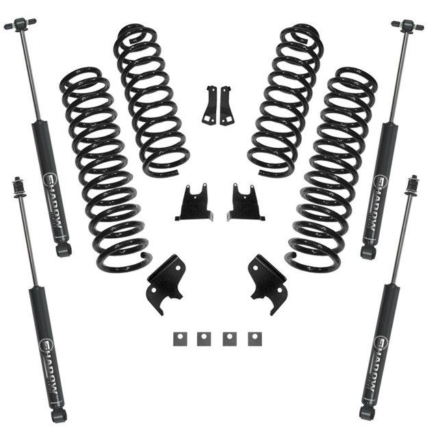 Fits 2007-2018 Jeep Wrangler JK Superlift Lift Kit Suspension K931 Superide; 2-1/2 Inch Front Lift; 2-1/2 Inch Rear Lift; With Front And Rear Shock Absorbers In Kit; Black Components/Black Shocks