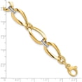thumbnail image 3 of 14k Two-tone Polished D/C Fancy Link Bracelet, 3 of 5