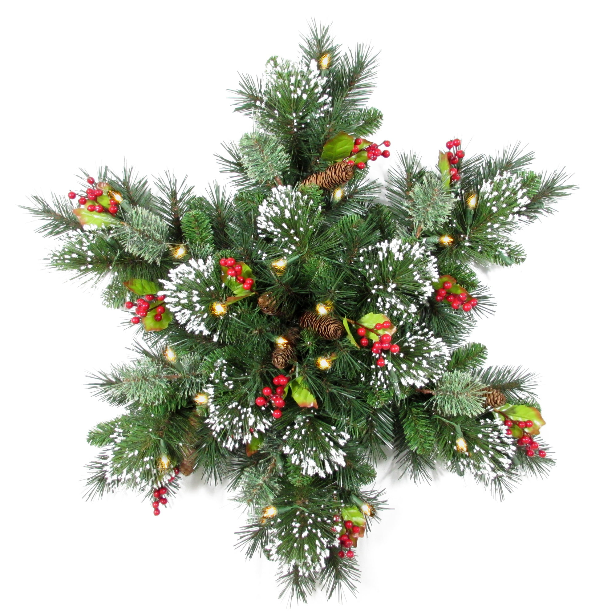 32inch Wreath Dual Color LED PreLit Battery Operated