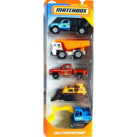 2019 MBX Construction 1:64 Scaled 5-Pack Matchbox