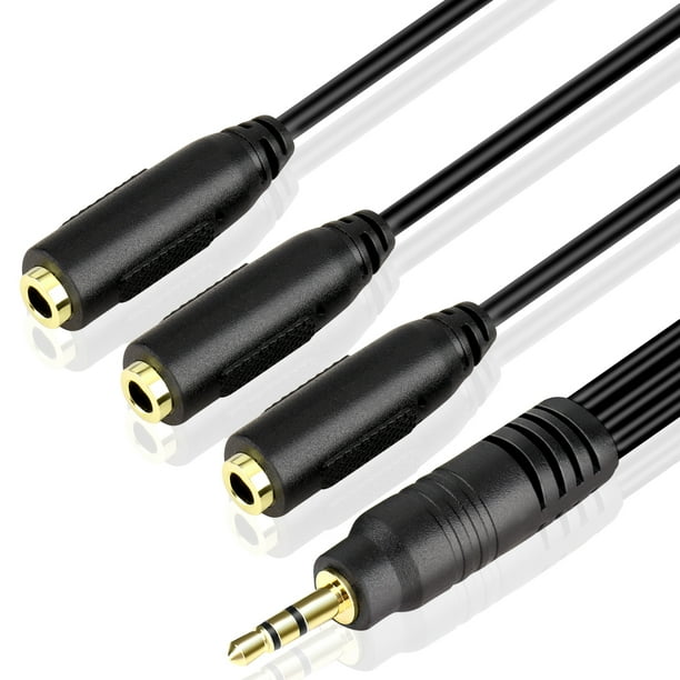 Headphone 3.5mm Audio Stereo AUX Splitter 3Way Earphone Y Splitter