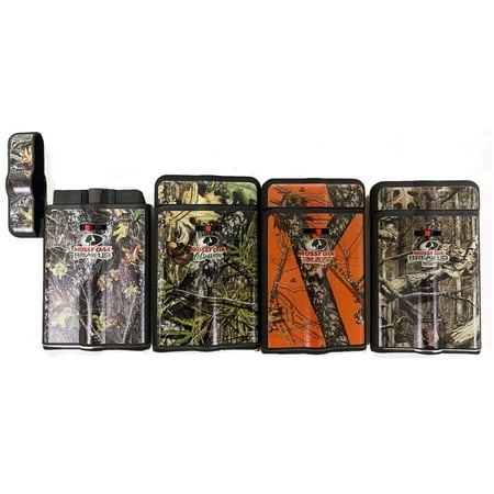 CrazyCoolBuys 4Pc Set Mossy Oak Camo Windproof Slim Torch Butane Lighters