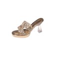 thumbnail image 1 of Sandalias de vestir Rhinestone Summer Slides para mujer, 1 of 6