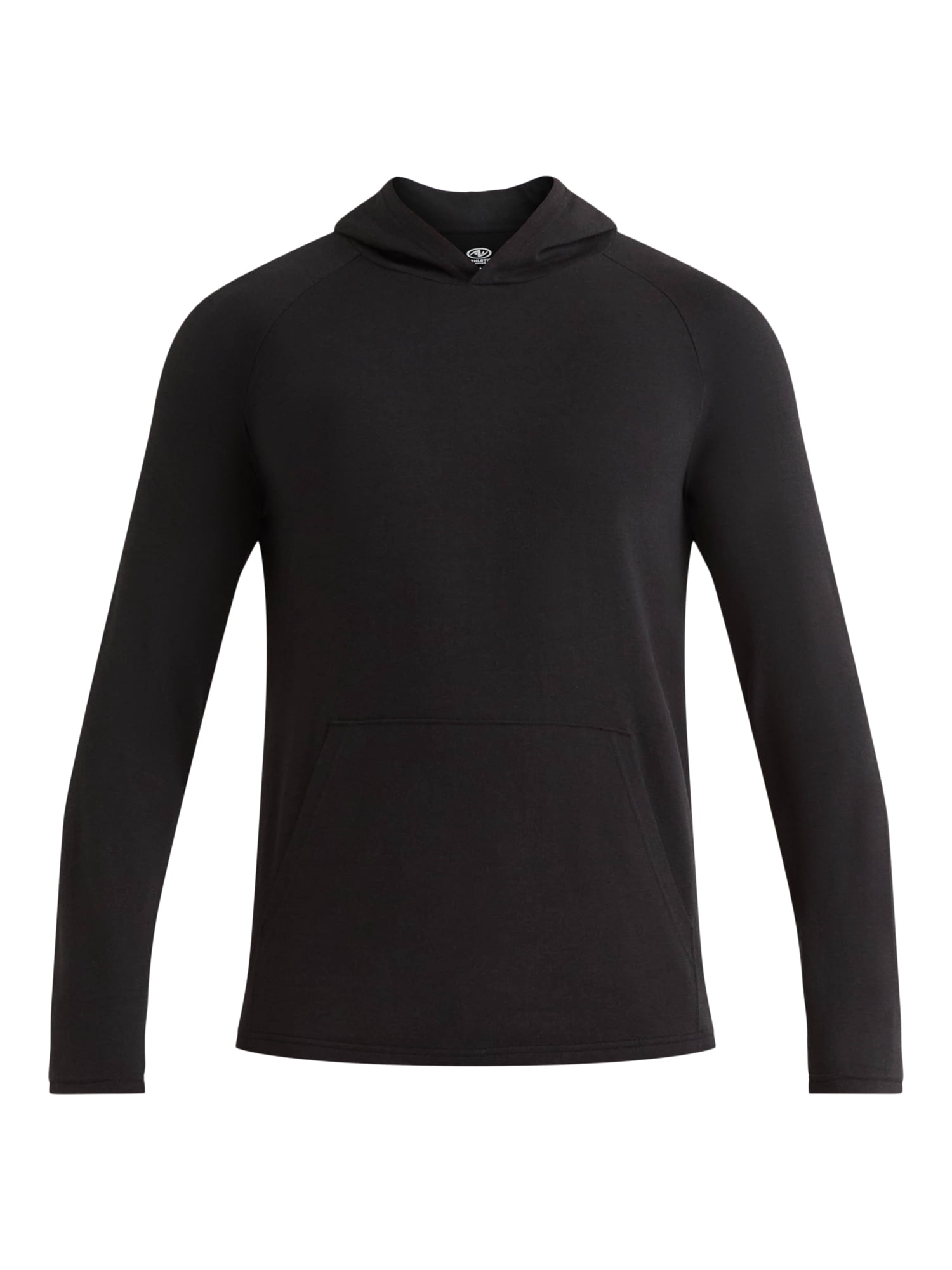 Athletic Works Men's Tri Blend Long Sleeve T-Shirt Hoodie, Sizes S-3XL