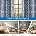 thumbnail image 6 of DriftAway Delfina Medallion Floral Watercolor Texture Printed Pattern Lined Blackout Energy Saving Thermal Insulated Window Curtain Grommet 2 Panels 84"L x 52"W Navy Blue, 6 of 7
