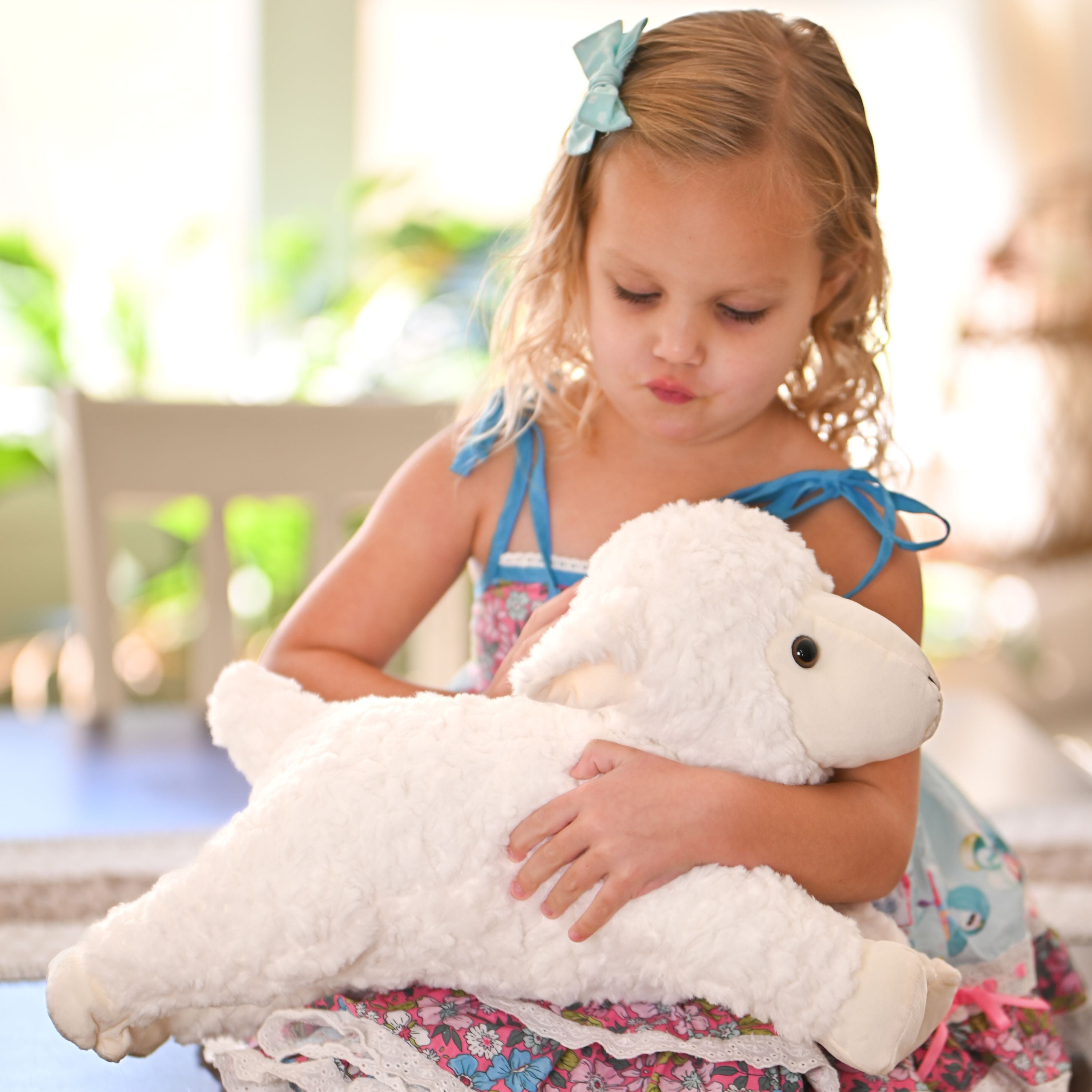 Tezituor 5Pcs Sheep Stuffed Animal 20'' Giant Lamb Plush with 4 Babies Plush Toy