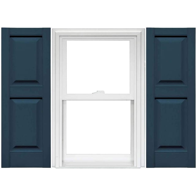 Mid America Raised Panel Vinyl Shutters (1 Pair) - 14.75 x 39 036 Classic Blue
