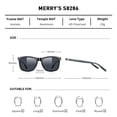 thumbnail image 2 of Gafas de sol MERRY'S unisex de aluminio polarizado S8286 negras de 56 mm, 2 of 6