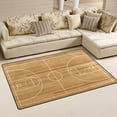 thumbnail image 5 of SKYSONIC Lightweight Soft Area Rugs Basketball Court Floor with Line On Wood Floor Mat Doormat for for Rooms Entrance Hardwood Floor Living Room Nursery Rugs, 31x20 inch, 5 of 6