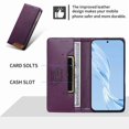 thumbnail image 3 of Funda Tipo Cartera de Cuero Sintético para Samsung Galaxy A23 Bloqueo RFID, con Ranuras para Tarjetas y Bolsillo para Efectivo, Cierre Magnético Fuerte Morado, 3 of 6