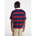 thumbnail image 3 of No Boundaries Striped Rugby Shirt with Short Sleeves, Men's XS-4XLT, 3 of 5