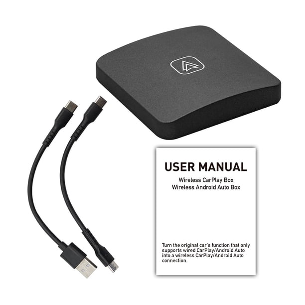 Scienceny Módulo de caja de conversión inalámbrica para coche, negro, con Cables de datos, adaptador inalámbrico para coche, cableado a Paneles de instrumentos para automóviles
