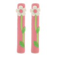 thumbnail image 2 of 2x Algodón Hogar Frigorífico Refrigerador Manija Cubierta Protector De Huellas Dactilares Rosa Sunnimix cubierta de la manija del refrigerador, 2 of 8