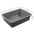 thumbnail image 2 of Yesdate 4 Packs 24 L Plastic Commercial Bus Box, Large Bus Tub, Utility Bus Tote, Grey, 2 of 6