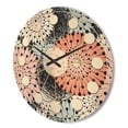 thumbnail image 3 of Designart 'Abstract Retro Flower Design I' Mid-Century Modern Wood Wall Clock, 3 of 5