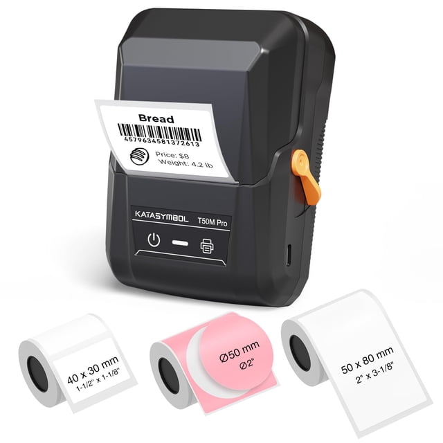 SUPVAN T50M Pro Bluetooth Label Maker Machine with 3 Tapes, Wide Waterproof Label, Versatile App with 40 Fonts and 650+ Icons, Inkless Labeler for Ho
