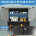 thumbnail image 5 of Izzovium Metal Wall-Mounted Tool Storage Cabinet with Locking Door, 1 Shelf & 1 Open Drawer, 29.5"W x 30.3"H x 11.8"D, Black & Gray for Garage, Warehouse & Office, 5 of 20