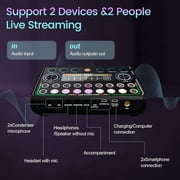 Podcast Equipment Bundle for 2, Recording Studio Package with Podcast Microphone, Audio Mixer,Pro Audio Interface, Studio Equipment for Gamer Podcasting,Recording,Vlog Living,Streaming,YouTube,TikTok