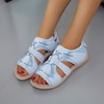 thumbnail image 2 of NOKIO Stylish Women'S Platform Slippers Women's Summer Round Toe Breathable Casual Oversized Flat Bottomed Beach Sandals, 2 of 6