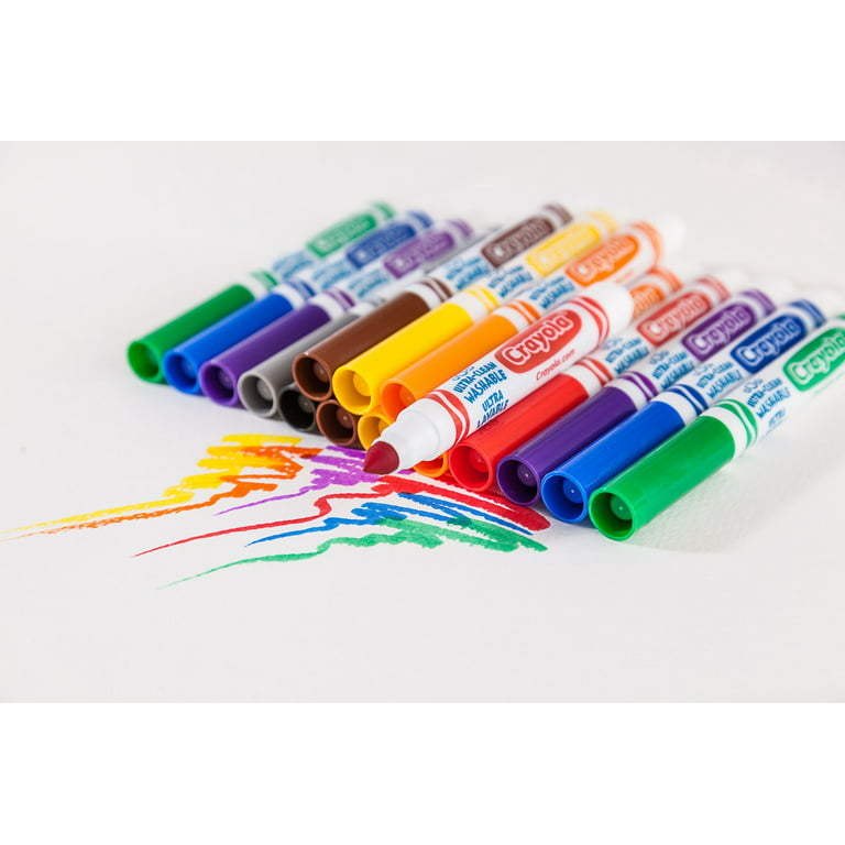 Madisi Washable Markers, Broad Line Markers, Assorted Colors, Classroom Bulk 240