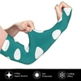 thumbnail image 2 of Bingfone Farmers Gardening Sleeves Sun Protection Arm Cooling Sleeves for Women Men with Thumb Hole - Teal And White Polka Dot, 2 of 7