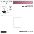 thumbnail image 3 of Small Rectangle Shaped Coffee Table With Square Metal Base 3'x4', 3 of 5