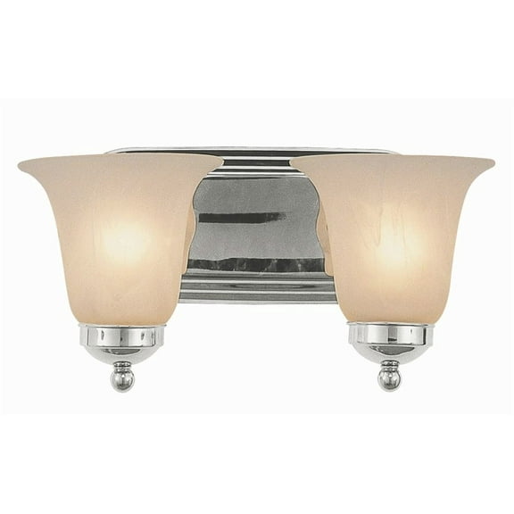 Bel Air Lighting Rusty Brushed Nickel Silver 2 lights Incandescent Vanity Light Wall Mount