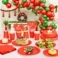 thumbnail image 6 of 125 Pcs Red Party Supplies Set Include Paper Plates Cups Napkins Plastic Knives for 25 Guests Disposable Party Dinnerware for Birthday Wedding Family Picnic, 6 of 6