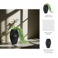 thumbnail image 4 of Abstract Sculptural Vase for Living Room Decor - Ceramic Flower Vase for Home, Entryway Table, or Office Display - Modern House Accent for Bedroom Nightstand and Bathroom - 10", Black, 4 of 10