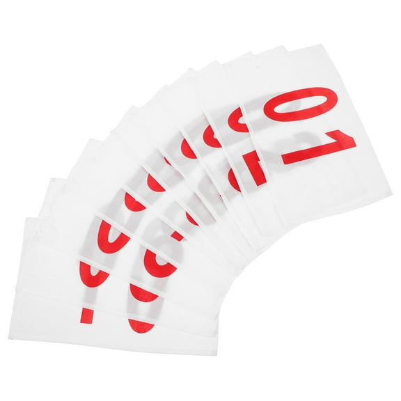 OUNONA 10 Sheets Competition Number Bibs Polyester Cotton Race Running Numbers for Sports