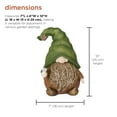 thumbnail image 5 of Alpine Corporation 10"H Garden Gnome with Green Hat Holding a Flower, 5 of 13